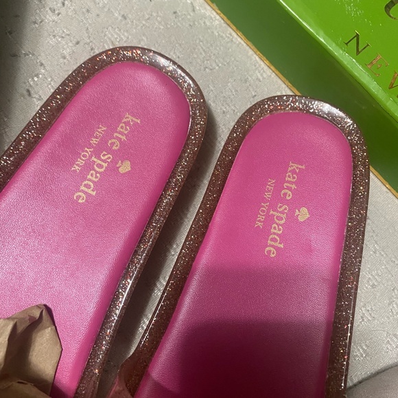 Kate Spade Pink Glitter Slide Sandals - Picture 4 of 5
